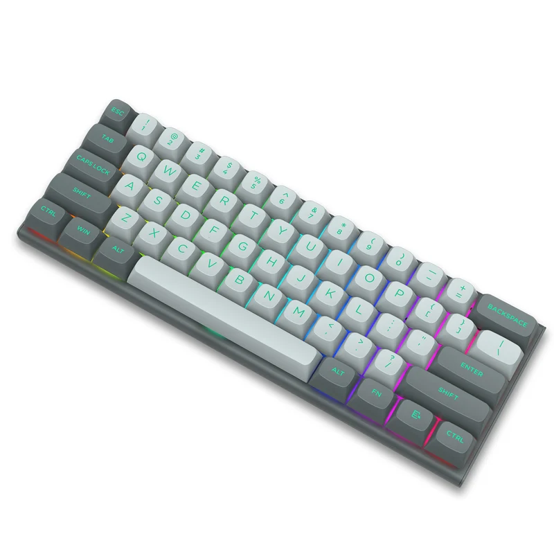 E-Yooso HZ-61 RGB 61-Keys Hot-Swappable Mechanical Keyboard Gray/ Black (Magnetic Switch)