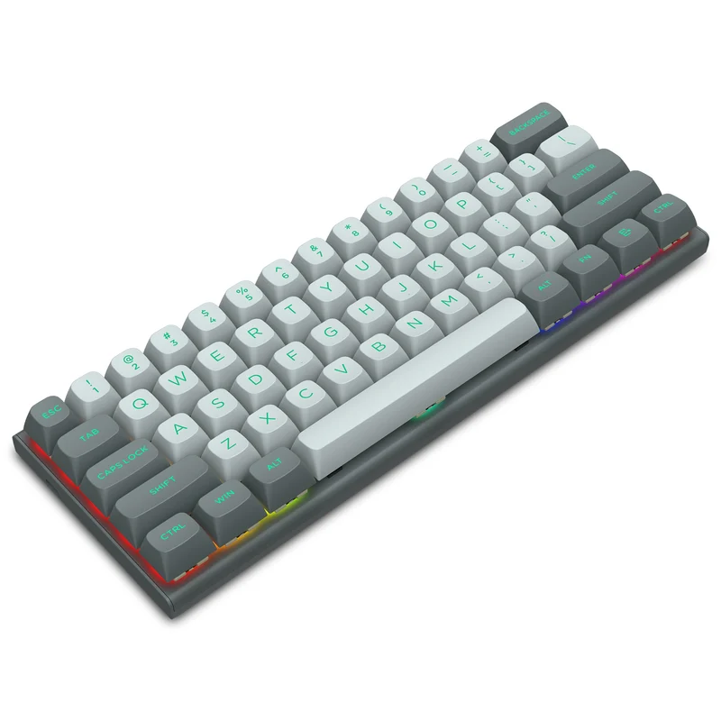 E-Yooso HZ-61 RGB 61-Keys Hot-Swappable Mechanical Keyboard Gray/ Black (Magnetic Switch)