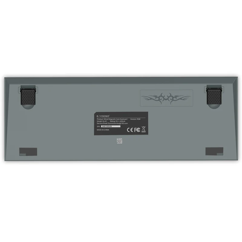 E-Yooso HZ-61 RGB 61-Keys Hot-Swappable Mechanical Keyboard Gray/ Black (Magnetic Switch)