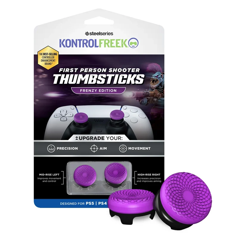 Steelseries Kontrolfreek Action Adventure Thumbsticks for PS4/ PS5 (Frenzy Edition (Purple), Lotus Edition (Teal), CQC Edition (Grey))
