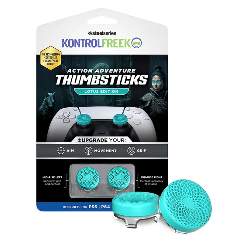 Steelseries Kontrolfreek Action Adventure Thumbsticks for PS4/ PS5 (Frenzy Edition (Purple), Lotus Edition (Teal), CQC Edition (Grey))