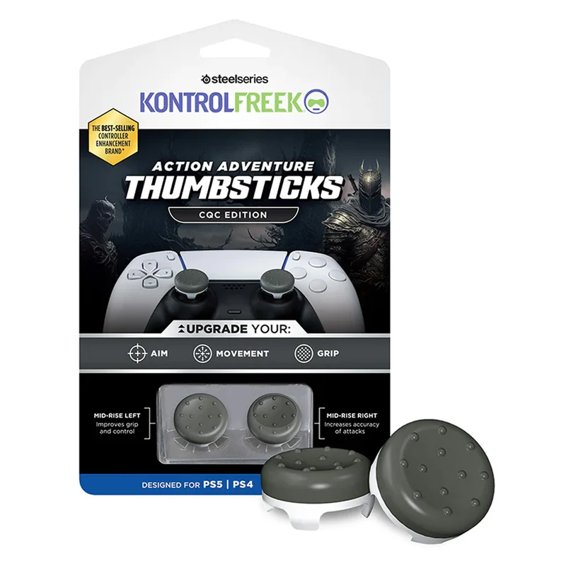 Steelseries Kontrolfreek Action Adventure Thumbsticks for PS4/ PS5 (Frenzy Edition (Purple), Lotus Edition (Teal), CQC Edition (Grey))