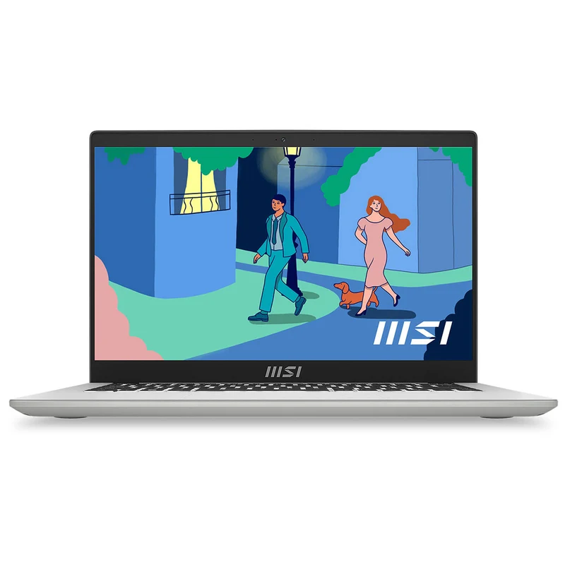 MSI Modern 14 C12MO-1036PH Laptop (Urban Silver) | 14" FHD (1920X1080) IPS | I5-1235U | 16GB RAM | 512GB SSD | Intel Iris Xe | Windows 11 | MS Office Home & Student 2021 | MSI Sleeve Bag GP