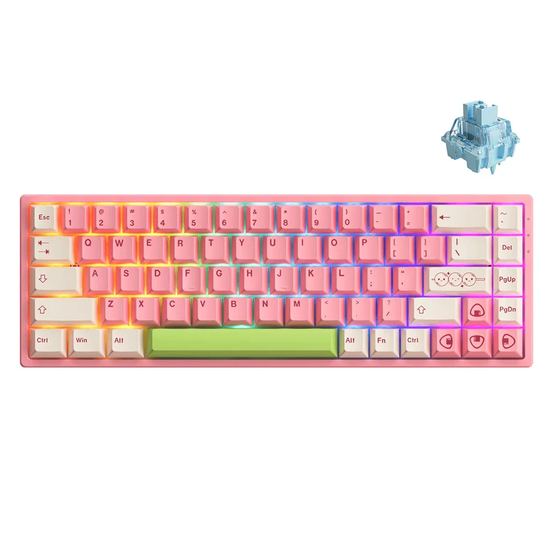Akko Mochi & Dango 3068B Plus Multi-Modes RGB Mechanical Keyboard (Akko V3 Cream Yellow Pro, Akko V3 Cream Blue Pro)