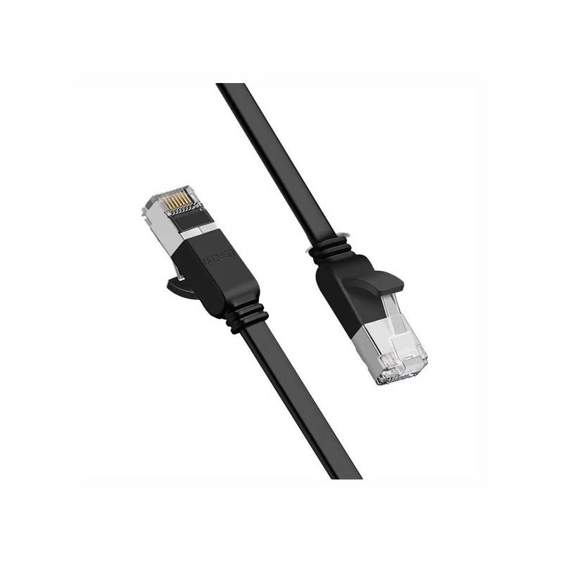 UGreen Cat6 UTP Flat Ethernet Pure Copper Cable (Black) (1M, 2M)