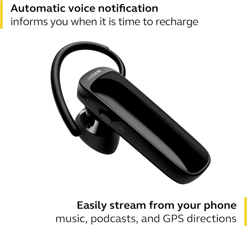 Jabra Talk 25 SE Mono Bluetooth Ear Hook Headset With Built-In Microphone (Black)