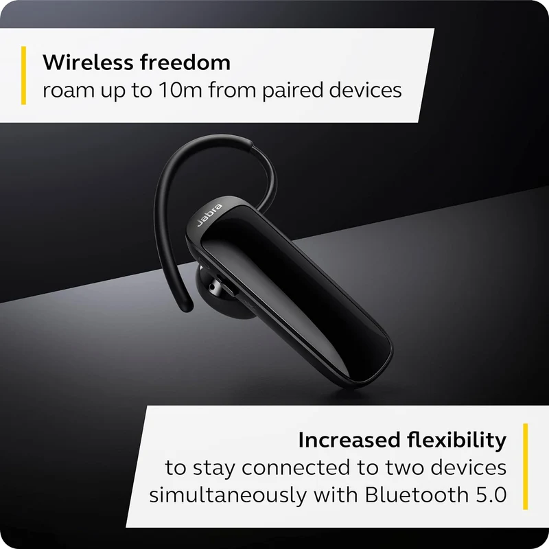 Jabra Talk 25 SE Mono Bluetooth Ear Hook Headset With Built-In Microphone (Black)