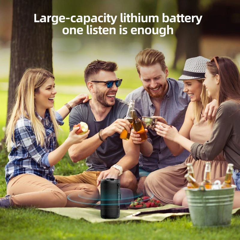Onikuma L20 RGB Outdoor Bluetooth Portable Speaker IPX7 Waterproof Dual Speakers
