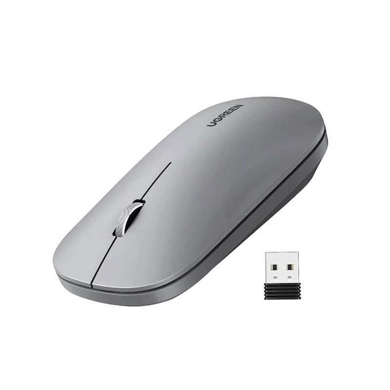UGreen 2.4GHZ & BT Portable Wireless Mouse (Black, Grey)