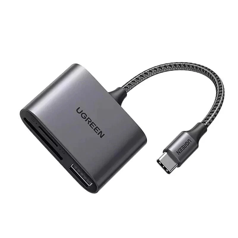 UGreen USB-C SD/TF+USB Multifunction Card Reader (Grey) (CM387/80798)