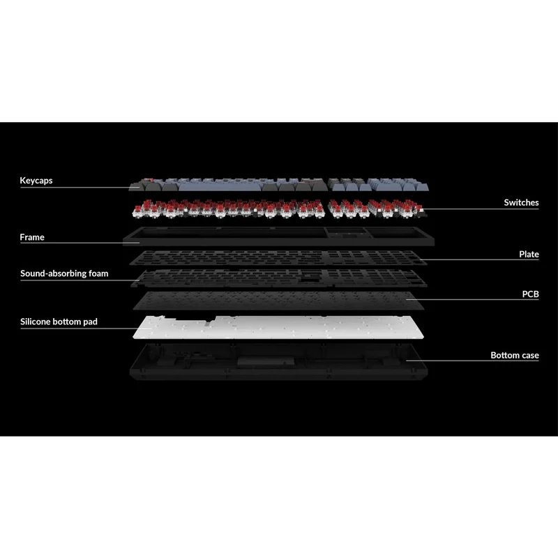 Keychron K10 Pro QMK/Via Fully-Assembled White Backlit Full Size Wireless Mechanical Keyboard Black
