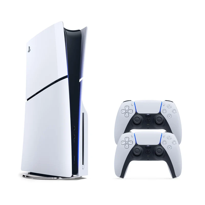 Sony Playstation PS5 Slim Console Two Dualsense Wireless Controllers Bundle (Asia-00497) With Official Playstation Warranty
