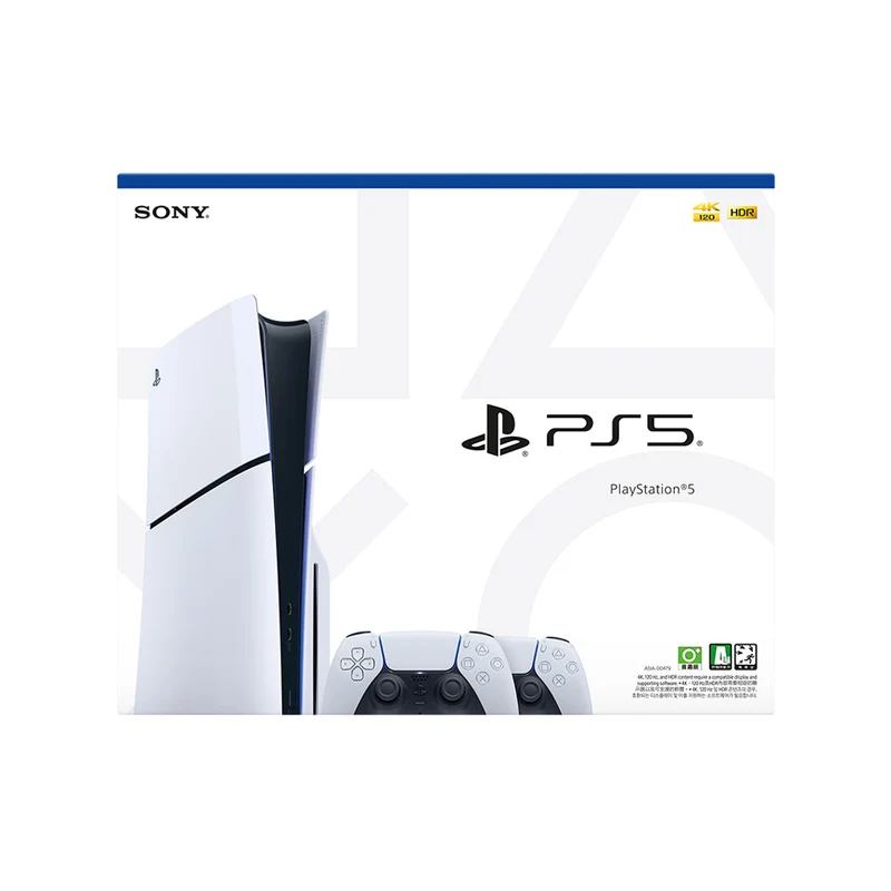 Sony Playstation PS5 Slim Console Two Dualsense Wireless Controllers Bundle (Asia-00497) With Official Playstation Warranty
