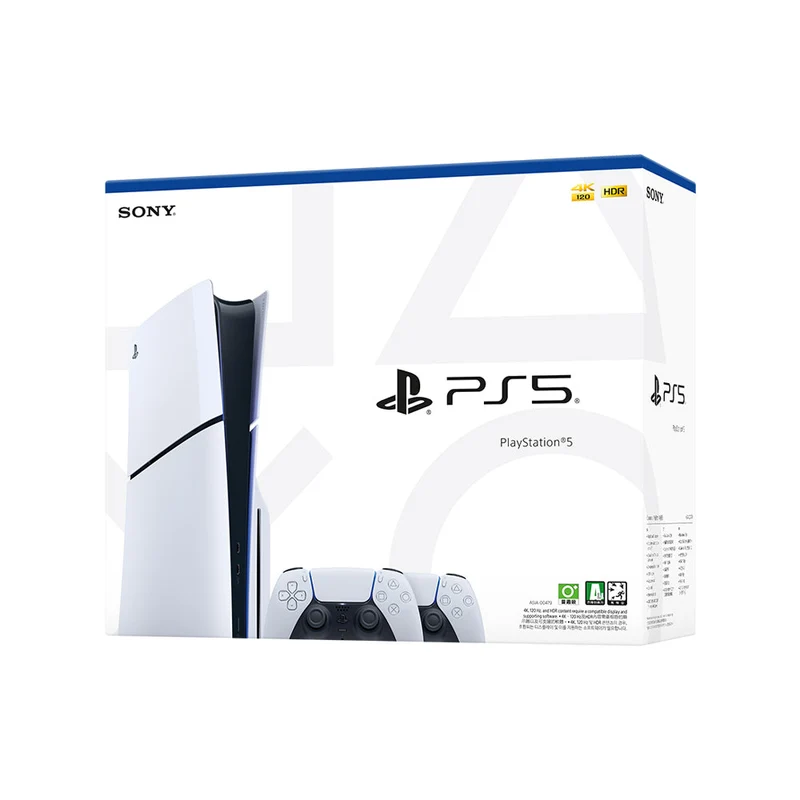 Sony Playstation PS5 Slim Console Two Dualsense Wireless Controllers Bundle (Asia-00497) With Official Playstation Warranty
