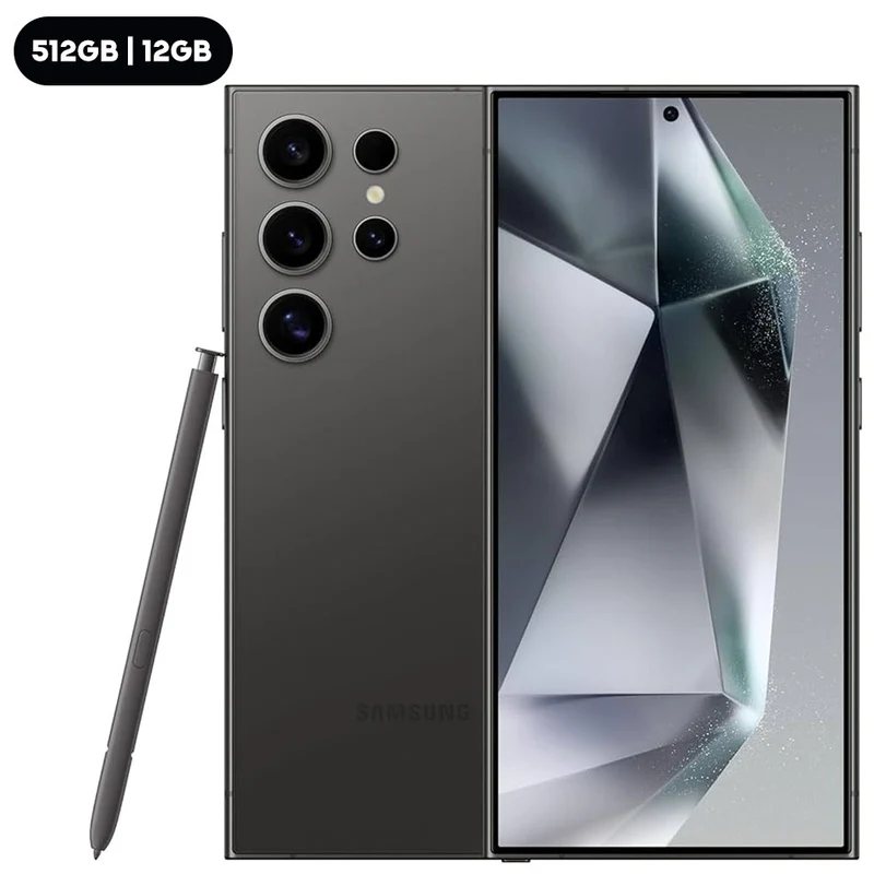 Samsung Galaxy S24 Ultra SM-S928B/DS | 512GB +12GB RAM | 5G/4G/3G/2G + Wi-Fi + Bluetooth | 6.8" QHD+ (3120X1440) Dynamic Amoled 2X | Android 14 | Qualcomm Snapdragon8 GEN3 | 200MP + 12MP | 5000mAh (Titanium Gray, Titanium Black, Titanium Violet)