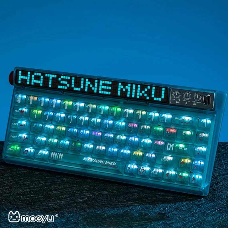 Moeyu Tri-Mode RGB Mechanical Keyboard (Hatsune Miku)