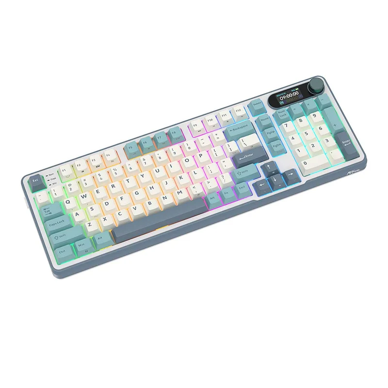 Royal Kludge RK-S98 Tri-Mode RGB 98 Keys Hot Swappable Mechanical Keyboard Light Cloud (Brown Switch, Chartreuse Switch, Beige Switch, Blue Switch)