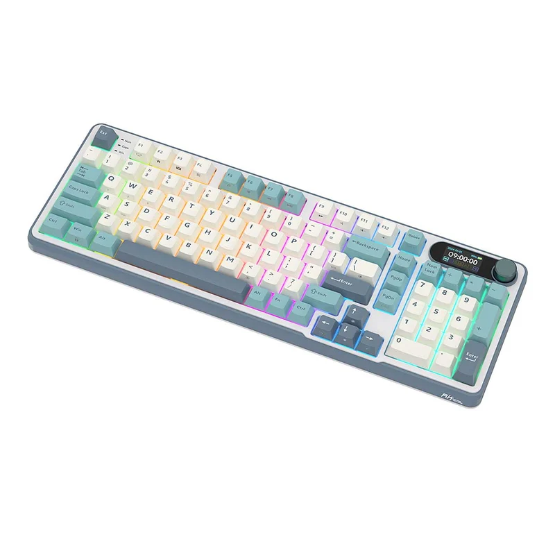 Royal Kludge RK-S98 Tri-Mode RGB 98 Keys Hot Swappable Mechanical Keyboard Light Cloud (Brown Switch, Chartreuse Switch, Beige Switch, Blue Switch)