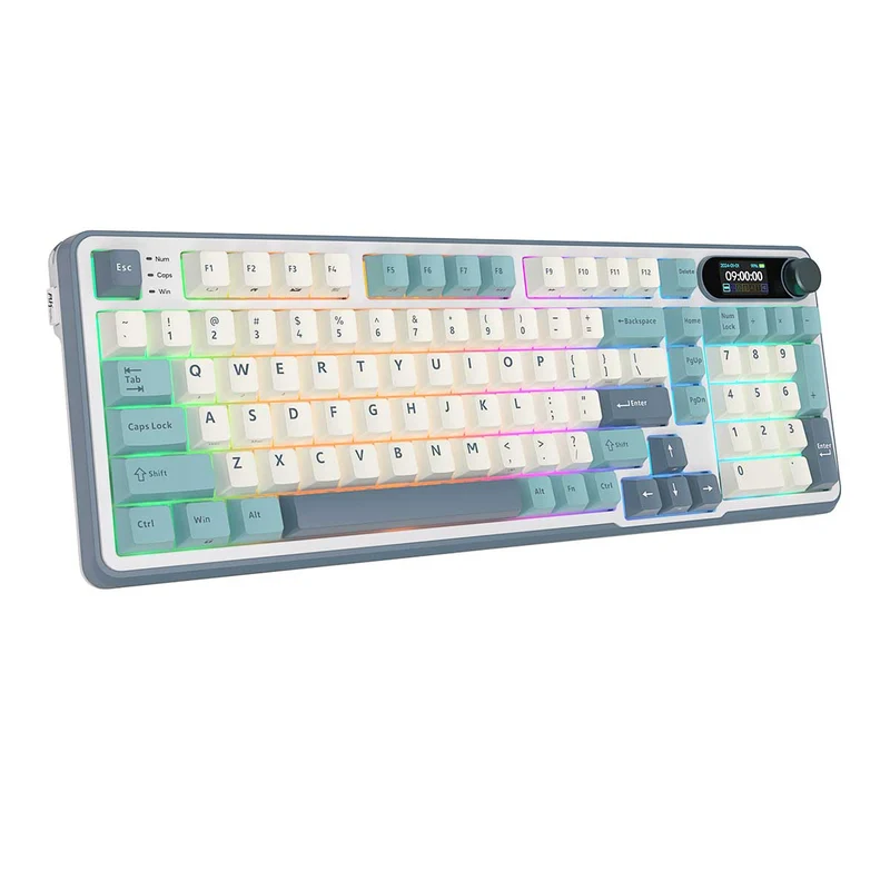 Royal Kludge RK-S98 Tri-Mode RGB 98 Keys Hot Swappable Mechanical Keyboard Light Cloud (Brown Switch, Chartreuse Switch, Beige Switch, Blue Switch)