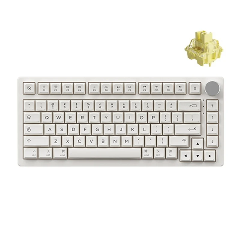 Akko PC75B Plus Air Multi-Modes RGB Hot-Swappable Mechanical Keyboard (Akko V3 Cream Yellow Pro Switch, Akko V3 Cream Blue Pro Switch)