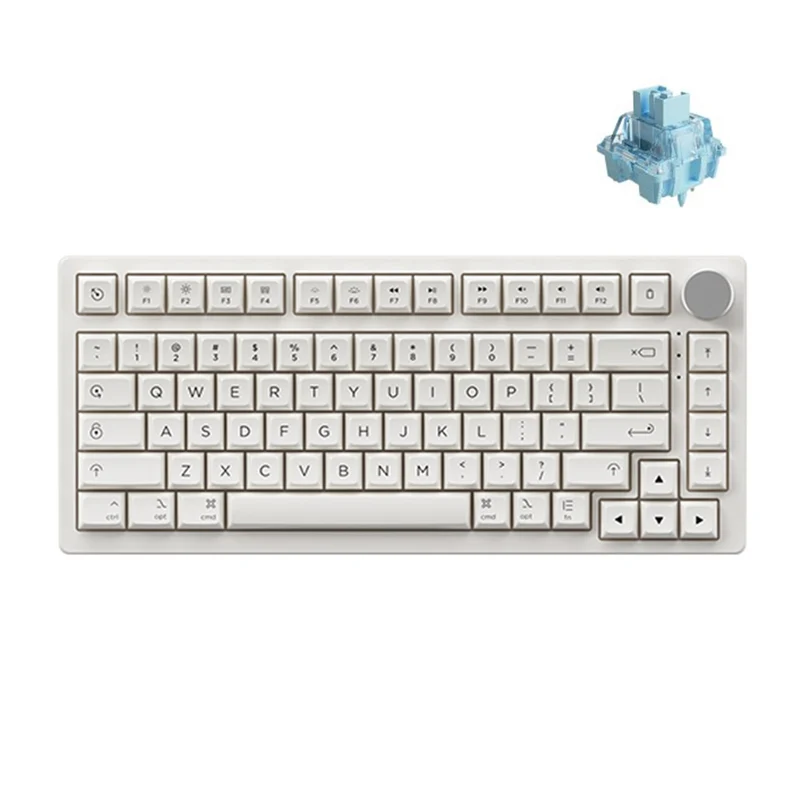 Akko PC75B Plus Air Multi-Modes RGB Hot-Swappable Mechanical Keyboard (Akko V3 Cream Yellow Pro Switch, Akko V3 Cream Blue Pro Switch)
