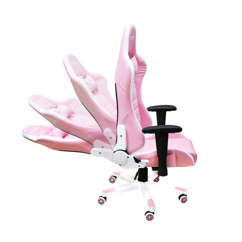 Dragon War RGB Lighting Effect Gaming Chair (GC-015-PINK/WHITE)