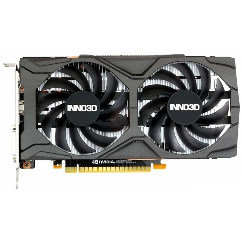 INNO3D GeForce GTX 1650 Twin X2 OC V3 4GB GDDR6 Graphics Card (Black) (N16502-04D6X-171330N)