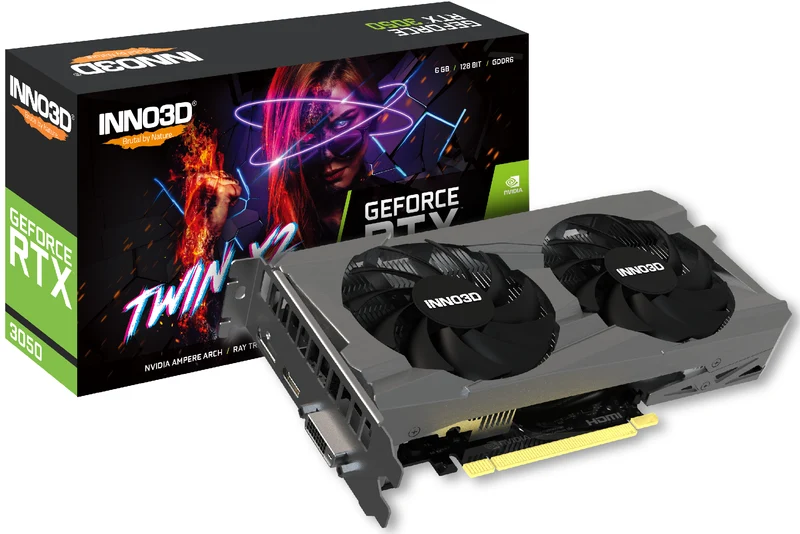 INNO3D GeForce RTX 3050 Twin X2 6GB GDDR6 Graphics Card (Black) (N30502-06D6-1711VA60)