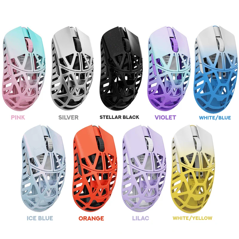 WLmouse Beast X Mini Magnesium Wireless Gaming Mouse (Pink, Silver, Stellar Black, Violet, White/Blue, Ice Blue, Orange, Lilac, White/Yellow)