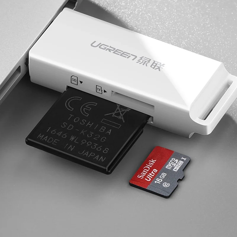 UGreen USB 3.0 Card Reader For TF/SD (White) (CM104/40753)