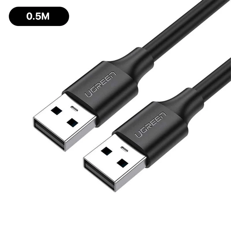UGreen USB 2.0 A Male To Male Cable (Black) (0.5m, 1.5m, 2m)