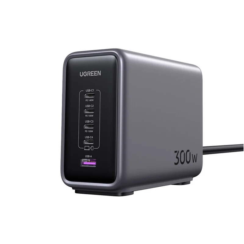 UGreen Nexode 300W 5-Port PD GAN Fast Charger (Black) (CD333/90872B)