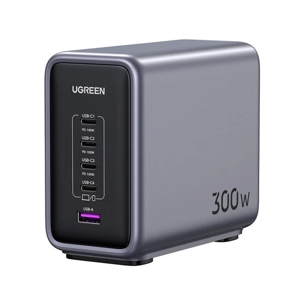 UGreen Nexode 300W 5-Port PD GAN Fast Charger (Black) (CD333/90872B)