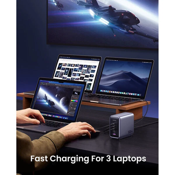 UGreen Nexode 300W 5-Port PD GAN Fast Charger (Black) (CD333/90872B)