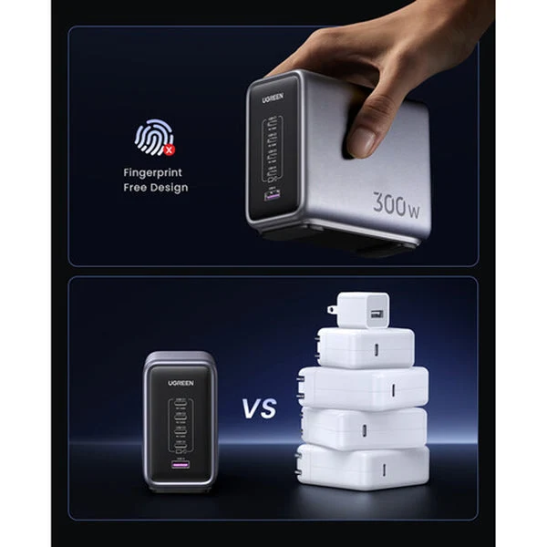 UGreen Nexode 300W 5-Port PD GAN Fast Charger (Black) (CD333/90872B)