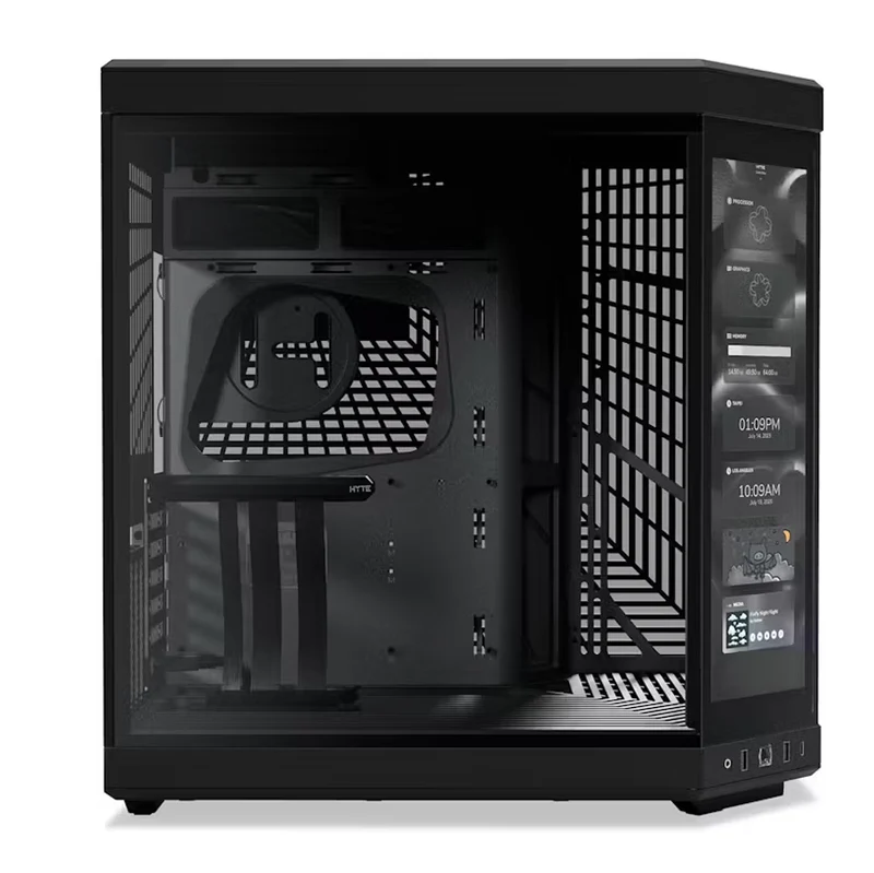Hyte Y70 Touch LCD Dual Chamber Mid-Tower ATX Modern Aesthetic Case (Snow White, Black, Black/White, Black/Red)