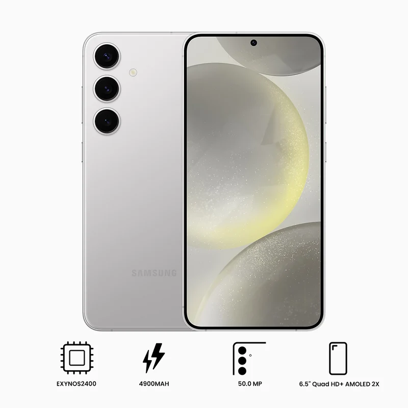 Samsung Galaxy S24+ SM-S926B/Ds | 512GB+12GB RAM | 5G/4G/3G/2G + Wi-fi + Bluetooth | 6.7" QHD + (3120x1440) Dynamic Amoled 2X | Android 14 | Exynos2400 | 50MP + 12MP | 4900mAh (Marble Gray, Onyx Black)