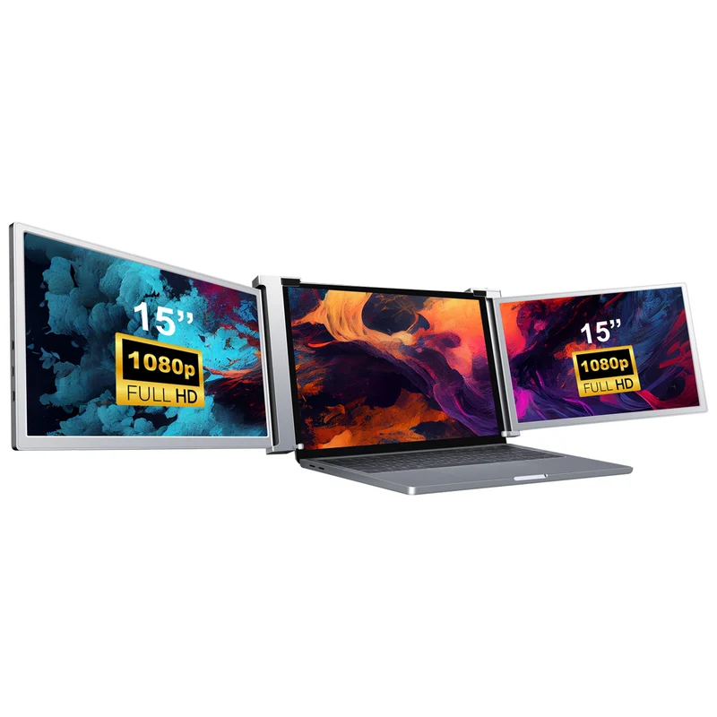 S17 15" FHD (1920X1080) IPS Portable Dual Screen Monitor For Laptop + Sleeve