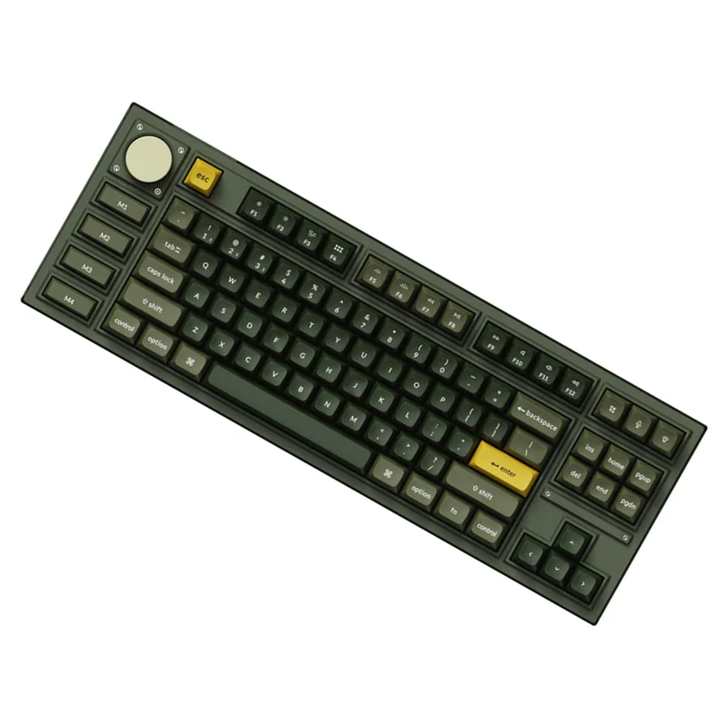 Keychron Q3 Pro QMK/Via TKL Fully Assembled Knob (Special Ed.) RGB Backlit Hot-Swappable Wireless Custom Mechanical Keyboard - Olive Green (K Pro Banana Switch) (Q3P-W4)