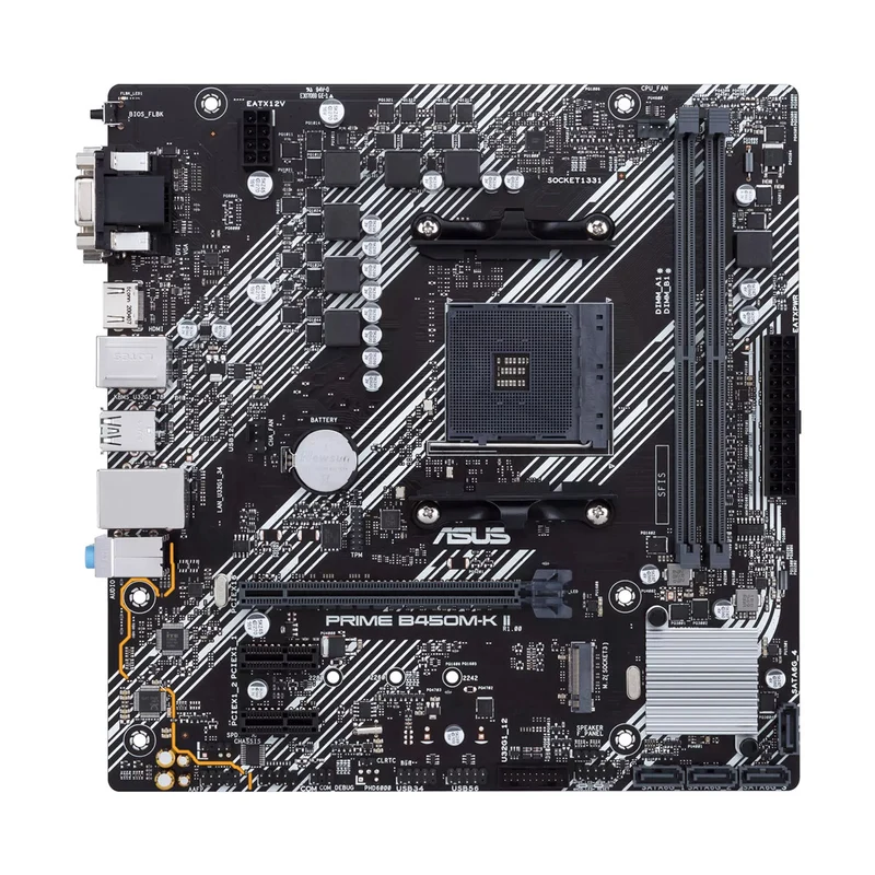 Asus Prime B450M-K II CSM AMD AM4 DDR4 Motherboard