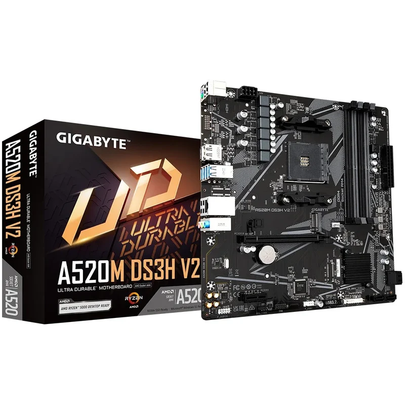 Gigabyte AMD A520M DS3H V2 AM4 Ultra Durable Motherboard