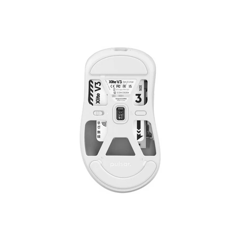 Pulsar Xlite V3 Wireless Gaming Mouse Size 3 (Black, White)