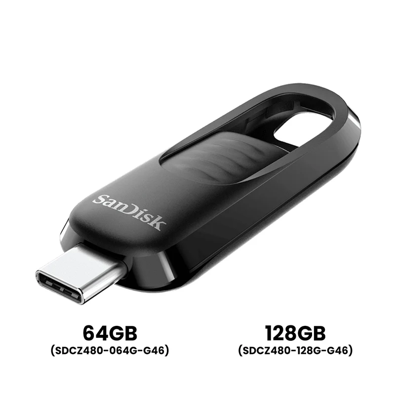 Sandisk Ultra Slider USB Type-C 300MB/S USB 3.2 Gen 1 Flash Drive (64GB, 128GB)
