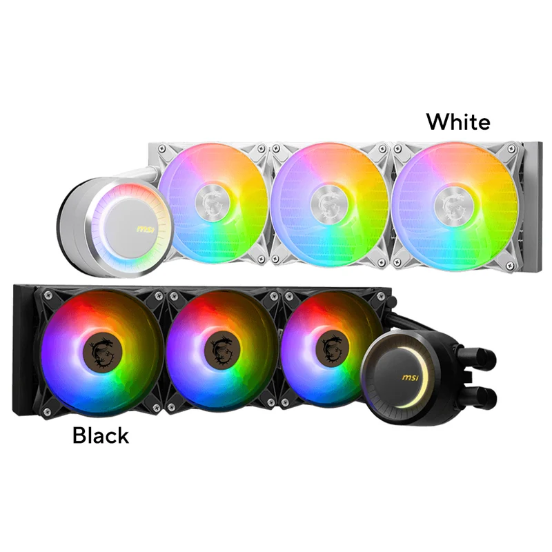 MSI MAG Coreliquid E360 ARGB CPU Liquid Cooler (Black, White)