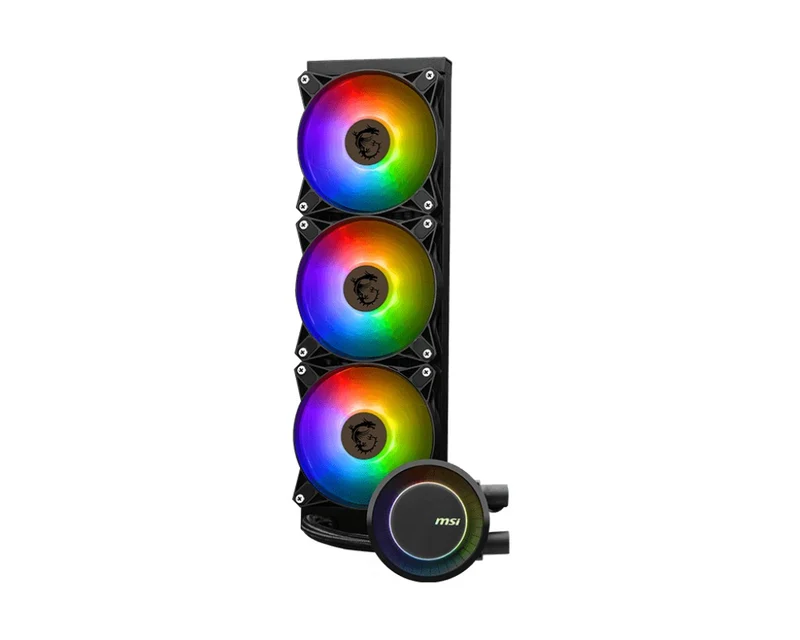 MSI MAG Coreliquid E360 ARGB CPU Liquid Cooler (Black, White)