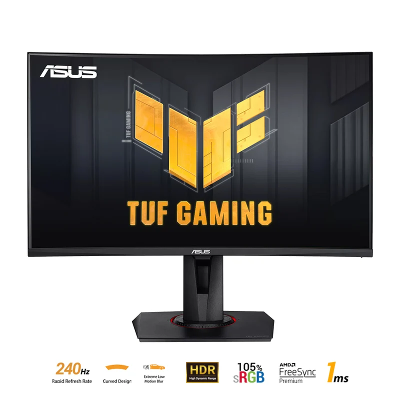 Asus TUF Gaming VG27VQM 27" FHD 240HZ Extreme Low Motion Blur Adaptive-Sync Freesync Premium 1MS (MPRT) Curved Gaming Monitor