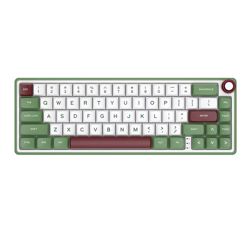Royal Kludge R65 Single-Mode RGB 66-Keys Hot-Swappable Mechanical Keyboard Greensand (Chartreuse Switch, Brown Switch)