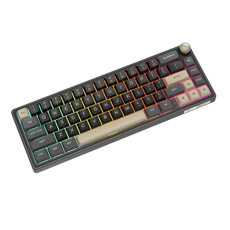 Royal Kludge R65 Single-Mode RGB 66-Keys Hot-Swappable Mechanical Keyboard Phantom (Blue Switch, Chartreuse Switch, Brown Switch)
