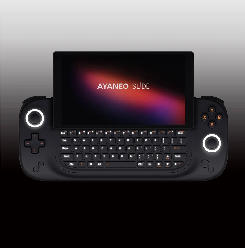 Ayaneo Slide AMD Ryzen 7 7840U 32GB RAM 2TB SSD Windows 11 Handheld PC Gaming Console (Bright Black) + Ayaneo Slide Gift Set