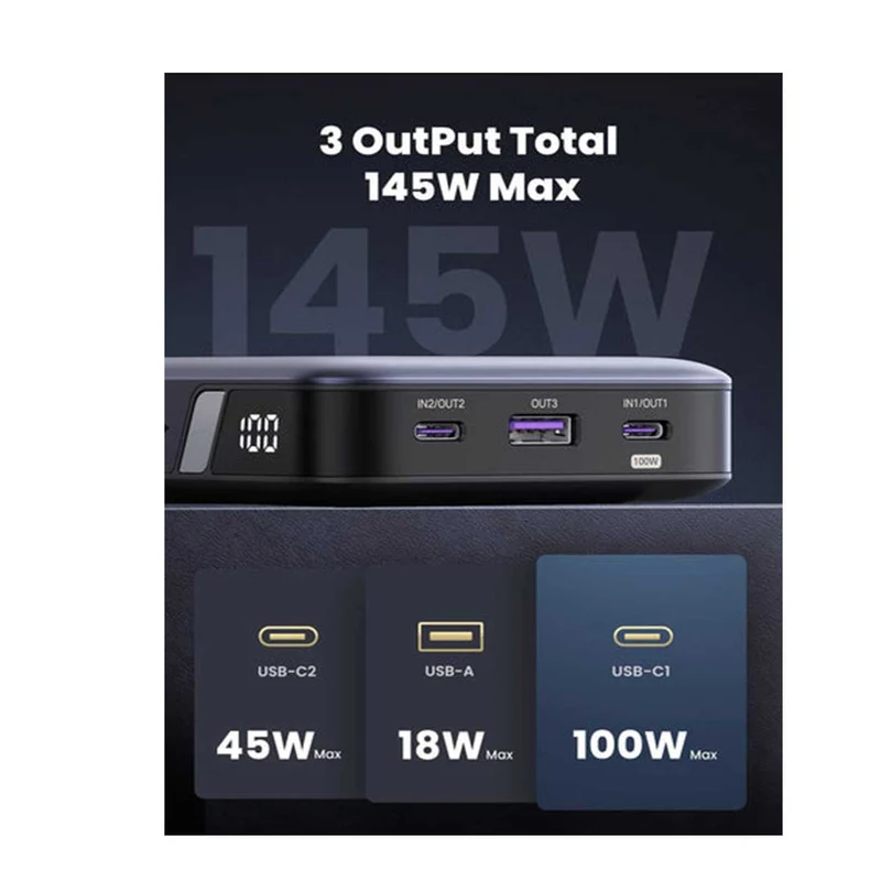 UGreen 25000mAH PD 145W Fast Charging Power Bank (PB205/90597A)